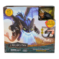 DreamWorks Dragons, How to Train Your Dragon, Sdentato Sputafuoco, Action Figure con Luci, Suoni e Ali da 38 cm, Giocattoli per Bambini, 4+ Anni