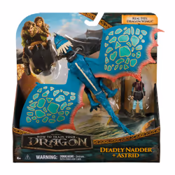 DreamWorks Dragons, How to Train Your Dragon, Deadly Nadder e Astrid, action figure della coppia vichinga, giocattoli per bam ...