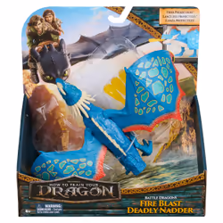 DreamWorks Dragons, How to Train Your Dragon, Draghi da battaglia, Uncinato Mortale Sputafuoco, action figure da 25 cm, gioca ...