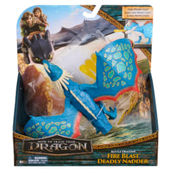 DreamWorks Dragons, How to Train Your Dragon, Draghi da battaglia, Uncinato Mortale Sputafuoco, action figure da 25 cm, giocattoli per bambini e bambine dai 4 anni in su