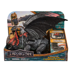 DreamWorks Dragons, How to Train Your Dragon, Universo di Berk: Morte Rossa Furia Divoratrice, Drago Giocattolo da 28 cm con Sdentato, 4+ Anni