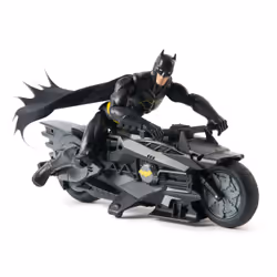 DC Comics , Batcycle stealth radiocomandato di Batman con action figure di Batman da 30 cm, giocattoli dei supereroi per bambini e bambine dai 4 anni in su - Vista aggiuntiva 2
