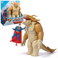 DC Comics , SUPERMAN, Superman Vs. Kaiju con Slime, Set di Action Figure, Giocattoli dei Supereroi per Bambini e Bambine, 4+ Anni