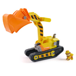Rubble & Crew , Bulldozer di Rubble, con Attrezzi Rimovibili, Veicolo Giocattolo con Personaggio, Giocattoli di PAW Patrol per Bambini e Bambine, 3+ Anni