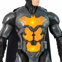 DC Comics , action figure Batman Night Flare da 30 cm con effetto luminoso e 24 suoni e frasi, giocattoli dei supereroi per bambini e bambine dai 4 anni in su, pile incluse - Vista aggiuntiva 2