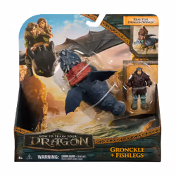 DreamWorks Dragons, How to Train Your Dragon, Gronkio e Gambadipesce, Action Figure della Coppia Vichinga, Giocattoli per Bam ...