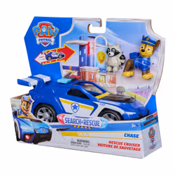 PAW Patrol : Search & Rescue, auto di pattuglia di salvataggio di Chase con 2 personaggi, auto della polizia giocattolo a retrocarica, giocattoli per bambini e bambine dai 3 anni in su - Vista aggiuntiva 7