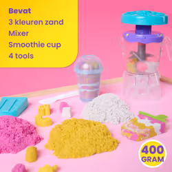 Kinetic Sand , Set dei Frullati Golosi, con 396 g di Sabbia da Gioco, Attrezzi e Formina Ghiacciolo, Cibo Giocattolo, Giocattoli Artistici per Bambine e Bambini, 5+ Anni - Vista aggiuntiva 5