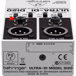 Behringer DI20 convertitore audio Nero, Bianco - Vista aggiuntiva 7