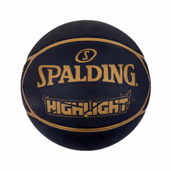 Spalding HIGHLIGHT, Nero, Oro, Gomma, Interno e esterno, Monocromatico, Unisex, Tutte le stagioni