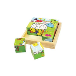 Bigjigs Toys Animal Cube Puzzle a blocchi 9 pz Animali