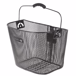 M-Wave BA-F, Frontale, Cestino per biciclette, Acciaio, Nero, 335 mm, 225 mm
