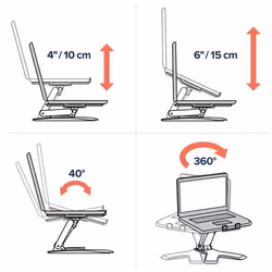 Ergotron Neo-Flex™ Notebook Lift Stand Supporto per Nero - Vista aggiuntiva 4