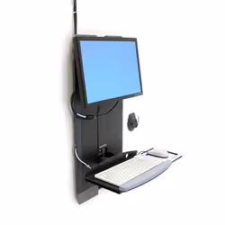 Ergotron StyleView® Vertical Lift, High Traffic Areas, 13,6 kg, 61 cm (24"), 75 x 75 mm, 100 x 100 mm, Nero