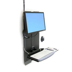 Ergotron StyleView® Vertical Lift, High Traffic Areas 61 cm (24") Parete Nero