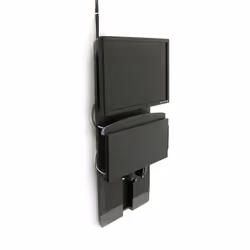 Ergotron StyleView® Vertical Lift, High Traffic Areas 61 cm (24") Parete Nero