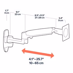 Ergotron LX Series LX Wall Mount LCD Arm 34" Parete Alluminio - Vista aggiuntiva 7