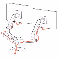 Ergotron LX Series 45-245-026 Supporti a parete per TV 27" Scrivania Argento - Vista aggiuntiva 5