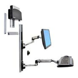 Ergotron LX Series LX Wall Mount System 68,6 cm (27") Parete Nero, Argento