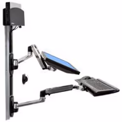 Ergotron LX Series LX Wall Mount System 68,6 cm (27") Parete Nero, Argento