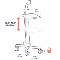 Ergotron Neo-Flex LCD Cart Grigio Pannello piatto Carrello/trolley multimediale - Vista aggiuntiva 4