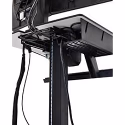 Ergotron WorkFit-C, Dual Sit-Stand Nero, Grigio Pannello piatto Carrello multimediale - Vista aggiuntiva 2