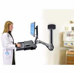 Ergotron StyleView Sit-Stand Combo Arm with Worksurface 24" Parete - Vista aggiuntiva 5