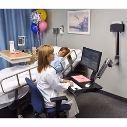 Ergotron StyleView Sit-Stand Combo Arm with Worksurface 24" Parete - Vista aggiuntiva 6