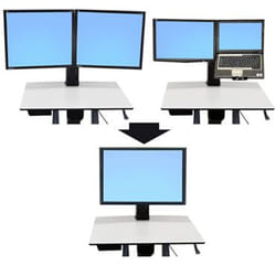 Ergotron WorkFit Convert-to-Single HD Kit from Dual or LCD & Laptop 76,2 cm (30") Scrivania