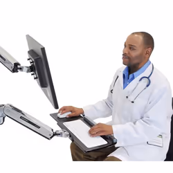Ergotron LX Sit-Stand Wall Mount Keyboard Arm Acciaio inox - Vista aggiuntiva 4