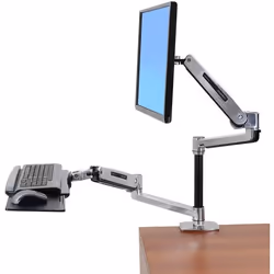 Ergotron LX Series LX HD Sit-Stand 46" Scrivania Alluminio - Vista aggiuntiva 6