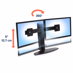Ergotron Neo Flex Dual Monitor Lift Stand 24.5" Scrivania Nero - Vista aggiuntiva 6