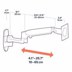 Ergotron LX Series LX Wall Monitor Arm 34" Parete Bianco - Vista aggiuntiva 4