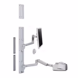 Ergotron LX Wall Mount System 32" Parete Bianco - Vista aggiuntiva 4