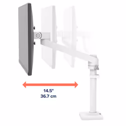 Ergotron NX Series NX MONITOR ARM WHITE 34" Scrivania Nero, Bianco - Vista aggiuntiva 5