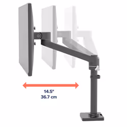 Ergotron NX Series NX MONITOR ARM BLACK 34" Scrivania Nero - Vista aggiuntiva 5