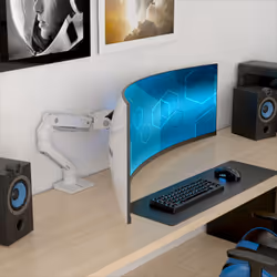 Ergotron HX Series HX ARM WITH VERY HEAVY DUTY PIVOT DESK 57" Scrivania Bianco - Vista aggiuntiva 4