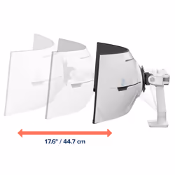 Ergotron HX Series HX ARM WITH VERY HEAVY DUTY PIVOT DESK 57" Scrivania Bianco - Vista aggiuntiva 6