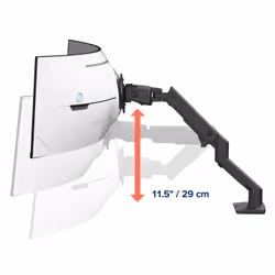 Ergotron HX Series HX ARM WITH VERY HEAVY DUTY PIVOT DESK 57" Scrivania Nero - Vista aggiuntiva 5