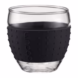 Bodum Pavina, Set, 0,35 L, Nero, Trasparente, Vetro, Silicone, 2 pz, 88 mm