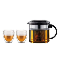 Bodum Bistro Set di teiere 1000 ml Nero, Trasparente