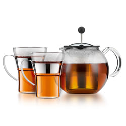 Bodum K1801-16CAR teiera Set di teiere Cromo, Trasparente