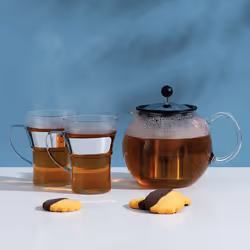 Bodum K1801-16CAR teiera Set di teiere Cromo, Trasparente