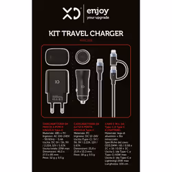 XD Enjoy XDUC223 Caricabatterie per dispositivi mobili Universale Nero AC, Accendisigari Auto, Interno - Vista aggiuntiva 2