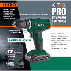 IUNIQ XDZW18B trapano 1350 Giri/min - Vista aggiuntiva 5