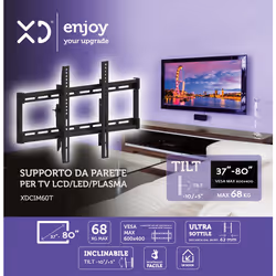 XD Enjoy XDCIM60T Supporto TV a parete 2,03 m (80") Nero - Vista aggiuntiva 2