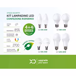 XD Enjoy XD8LBKIT lampada LED Bianco caldo 2700 K F - Vista aggiuntiva 3