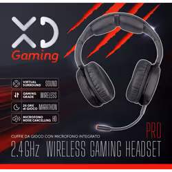 XD Enjoy XDART2411 cuffia e auricolare Cuffie Con cavo e senza cavo A Padiglione Giocare Nero, Rosso - Vista aggiuntiva 5