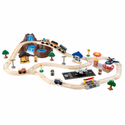 KidKraft 0706943178263, Set di veicoli e piste, 3 anno/i, Plastica, Legno, Multicolore, Blu