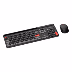 XD Enjoy XDYM2530 tastiera Mouse incluso USB + Bluetooth QZERTY Inglese britannico Nero, Grigio, Rosso - Vista aggiuntiva 2